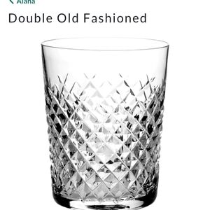 WATERFORD CRYSTAL ALANA Double Old Fashion Glass Barware Highball‎ Glass …